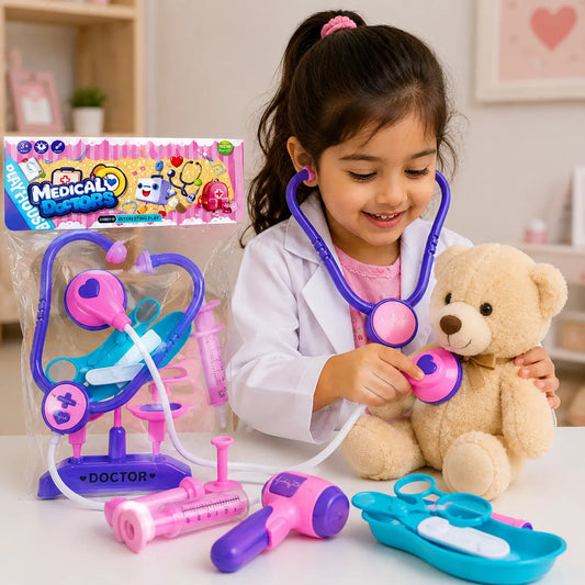 Kids Medical Doctor Play Set with Stethoscope & Medical Accessories | Pretend Play Toy