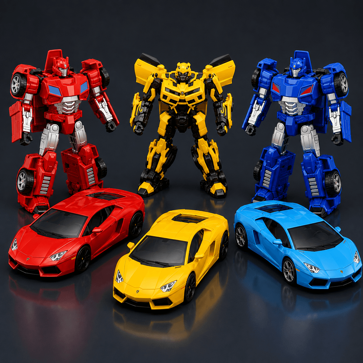 Transformer Cars Toy – 2-in-1 Robot & Sports Car Action Figure | Manual Transforming Toy for Kids