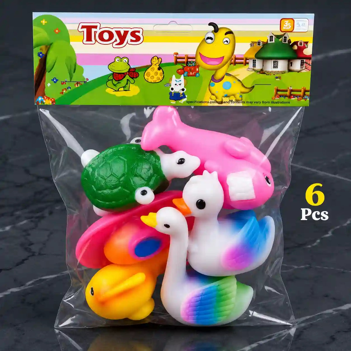 Chu Chu Animal Play Set – 6-Piece Colorful Water Animal Toys