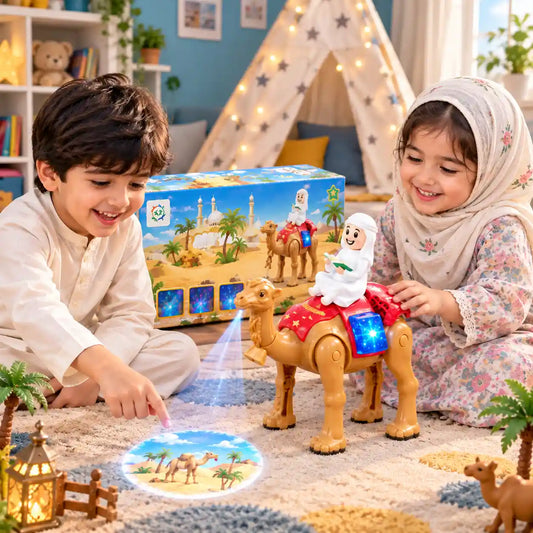 Projection Camel Toy with Walking, Music & Lights | Battery Operated