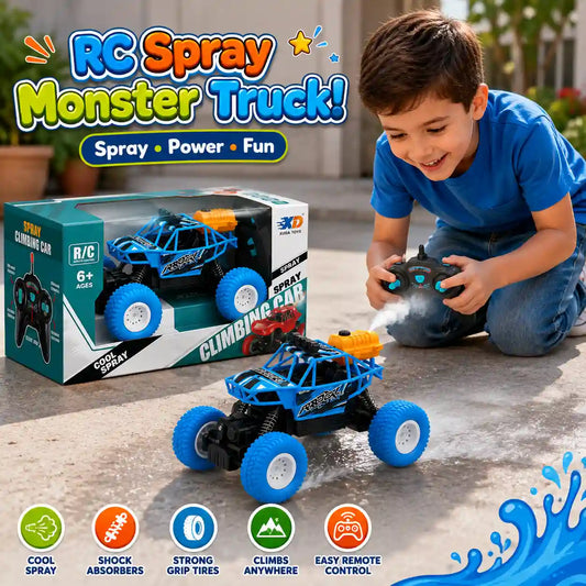 RC Spray Monster Truck – Remote Control Climbing Car with Mist Spray