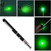 Green Laser Pointer with Multiple Pattern Caps | Battery Operated Laser Pen