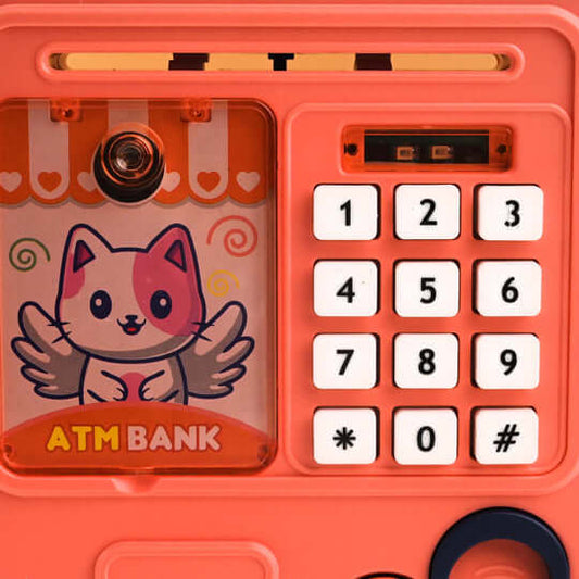 Electronic ATM Money Saving Bank for Kids | Digital Mini Safe Piggy Bank with Fingerprint Lock