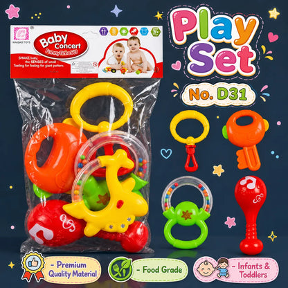 Baby Concert Colorful Rattle Toy Set for Infants and Toddlers