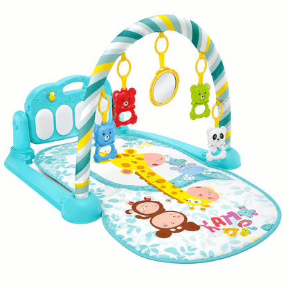 Children's Pedal Piano Play Gym | Baby Activity Mat with Music & Hanging Toys
