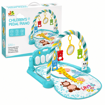 Children's Pedal Piano Play Gym | Baby Activity Mat with Music & Hanging Toys
