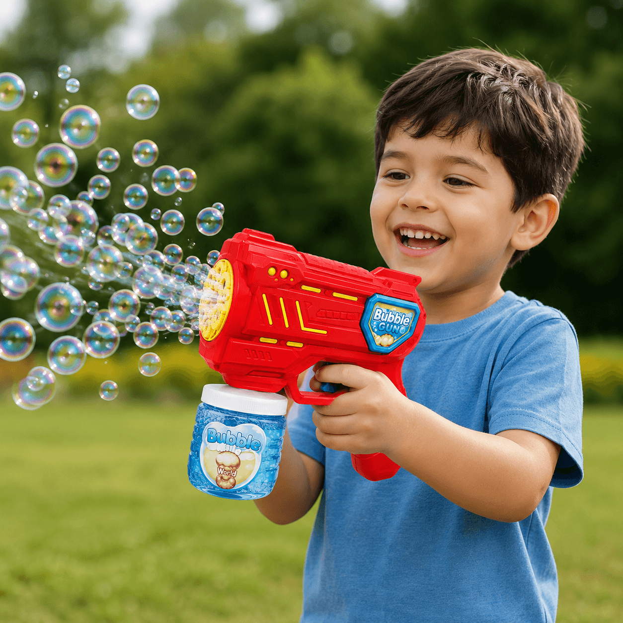 Automatic Bubble Gun for Kids with Bubble Solution | Battery Operated Bubble Blaster