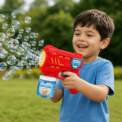 Automatic Bubble Gun for Kids with Bubble Solution | Battery Operated Bubble Blaster