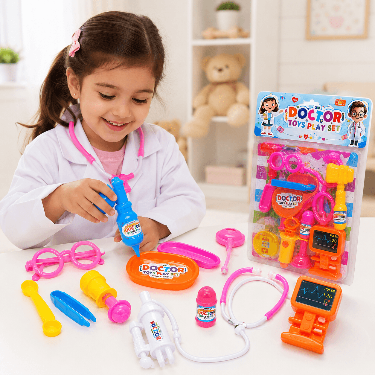Kids Doctor Play Kit – Pretend Medical Equipment Set