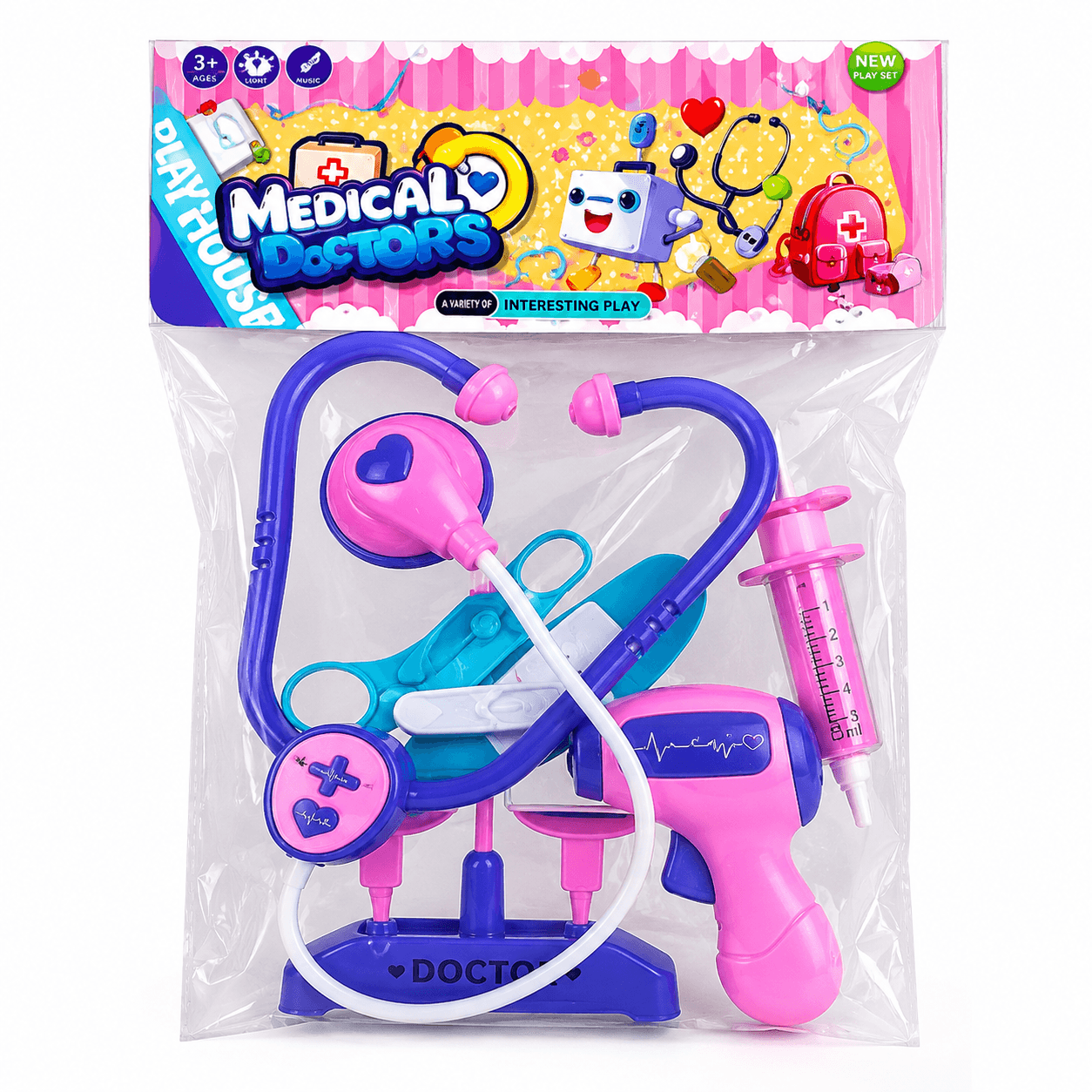 Kids Medical Doctor Play Set with Stethoscope & Medical Accessories | Pretend Play Toy