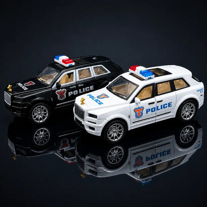 Die-Cast Police SUV Toy Car – Pull Back Action Vehicle for Kids