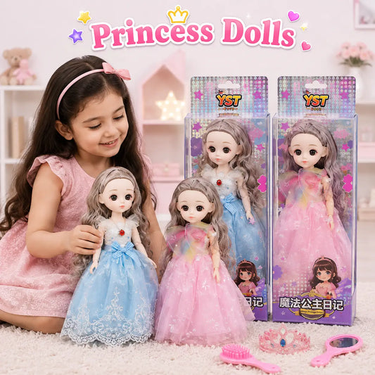 Princess Fashion Doll for Kids – Beautiful Long Hair Dress-Up Doll Toy
