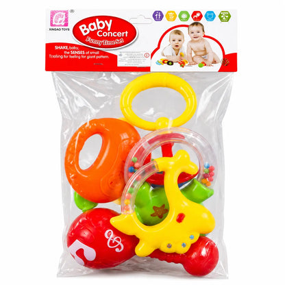 Baby Concert Rattle Toy Set – Colorful Baby Hand Rattles & Sensory Toys