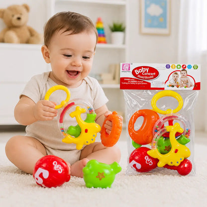 Baby Concert Rattle Toy Set – Colorful Baby Hand Rattles & Sensory Toys