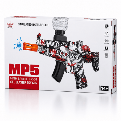 MP5 Gel Blaster Toy Gun – Battery Operated Water Bead Blaster with Light for Kids