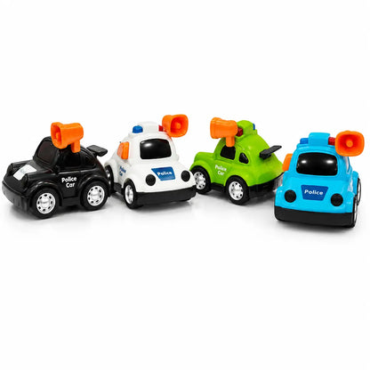 Police Car Toy No. 0412 – Friction Powered Bump & Go Toy Car