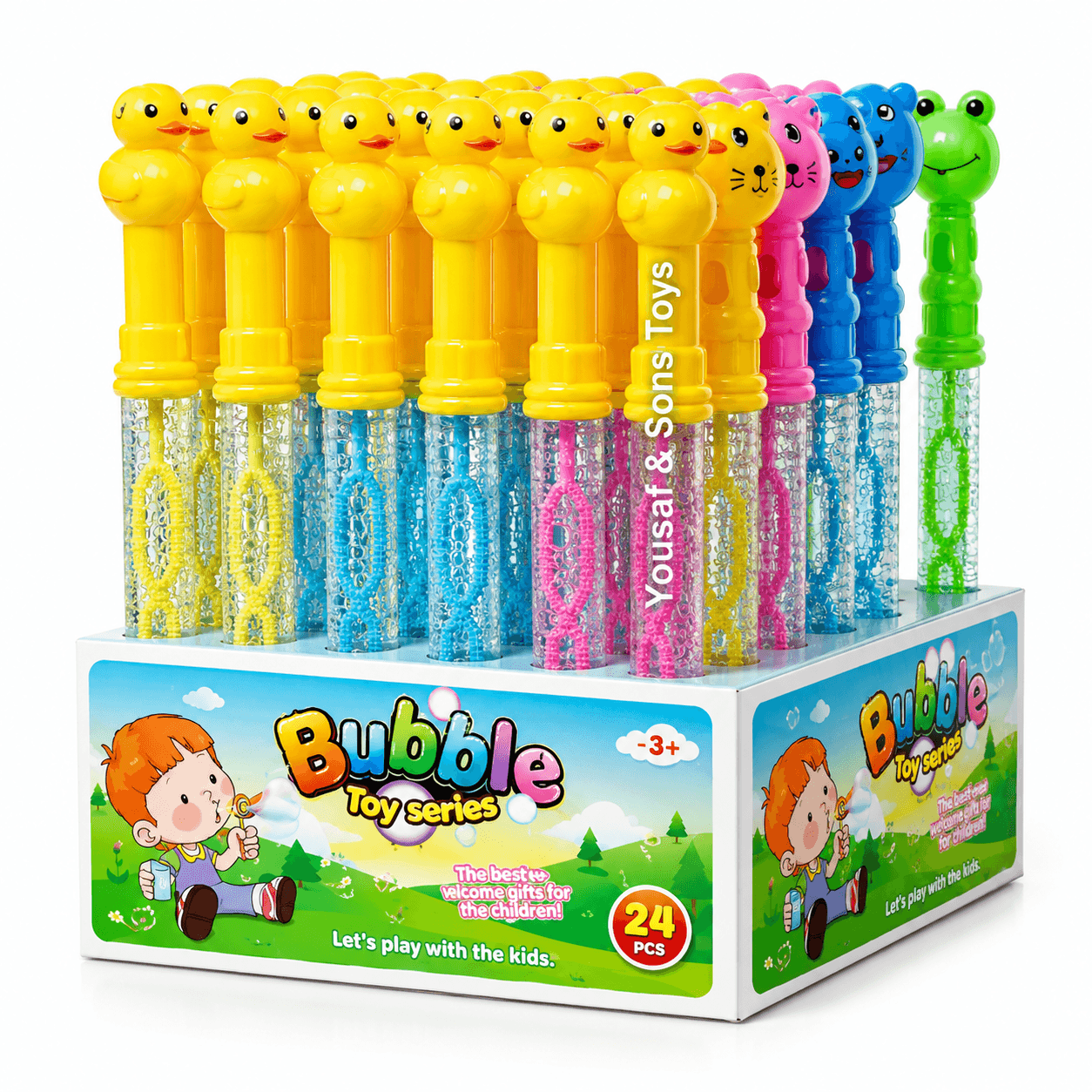 Bubble Toy Set – 24 Pieces | Kids Bubble Wand Set