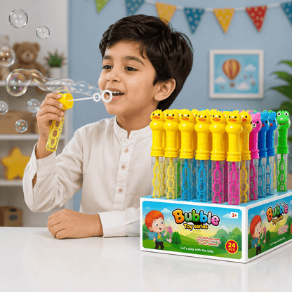 Bubble Toy Set – 24 Pieces | Kids Bubble Wand Set