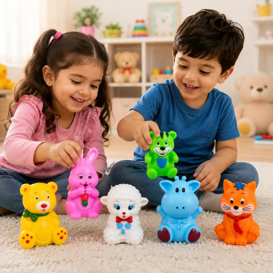 Chu Chu Animal Play Set – 6-Piece Colorful Mini Animal Figures