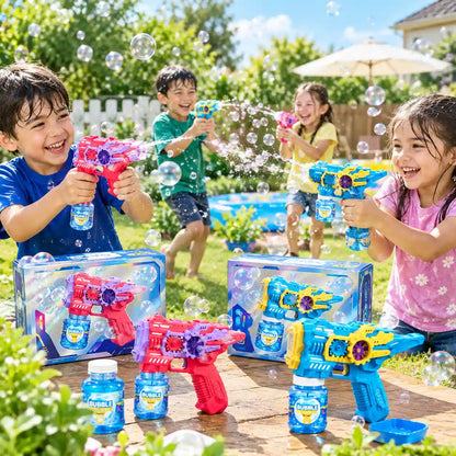 Automatic Bubble Gun Toy with Lights | Battery Operated Bubble Blaster