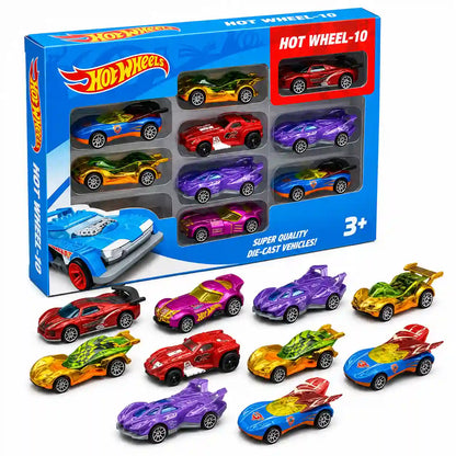 Die-Cast Toy Cars Set – 10 Pieces | Racing Model Cars for Kids