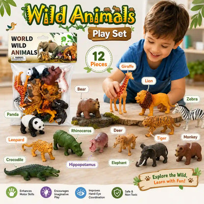 Wild Animals Toy Set – Animal Figures for Kids