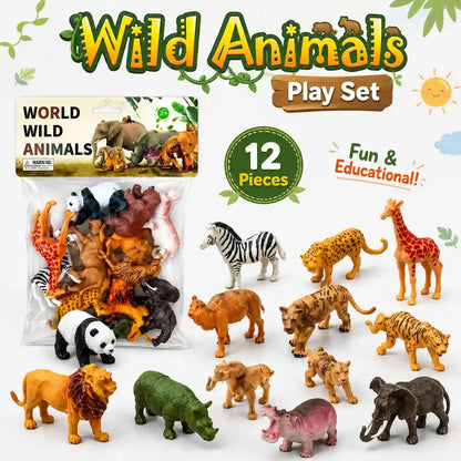 Wild Animals Toy Set – Animal Figures for Kids