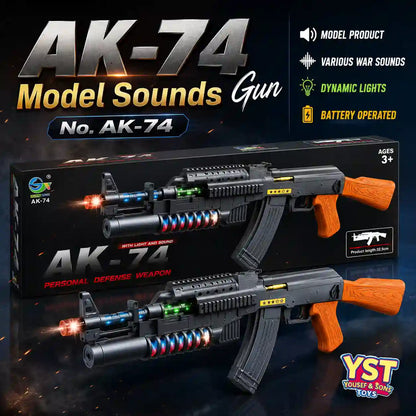 AK-74 Toy Gun with Lights & Sounds – Battery Operated Pretend Play Toy