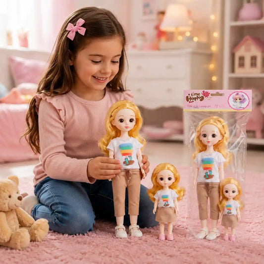 Lovely Girls Doll Set – Bendable Joint Dolls for Kids