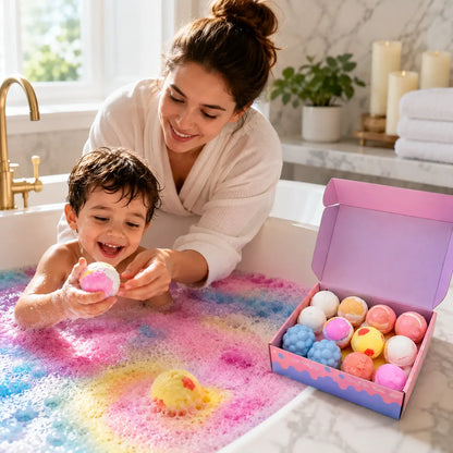 Color Changing Bath Bomb for Kids & Adults – Fizzy Bubble Bath Ball
