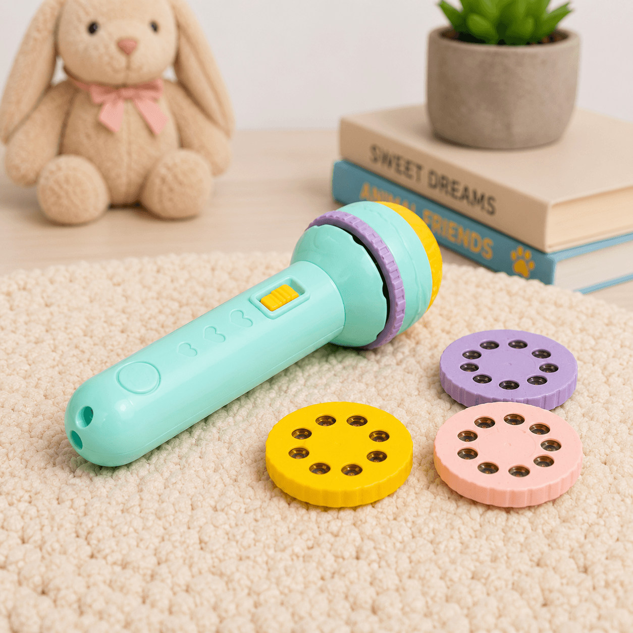 Kids Mini Torch Projector Flashlight with Picture Slides | Educational Projection Toy