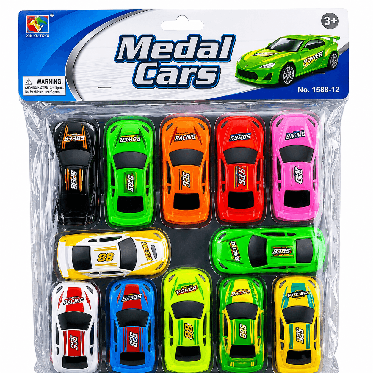 Die-Cast Metal Model Cars – 12 Piece Racing Car Set for Kids