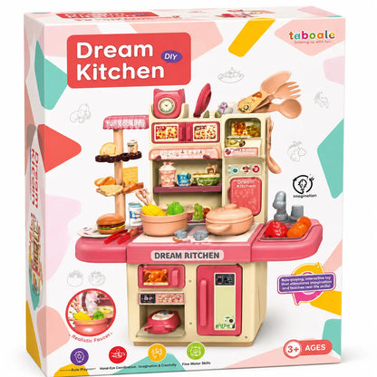 Dream Kitchen Play Set for Kids – Pretend Cooking Kitchen Set with Accessories