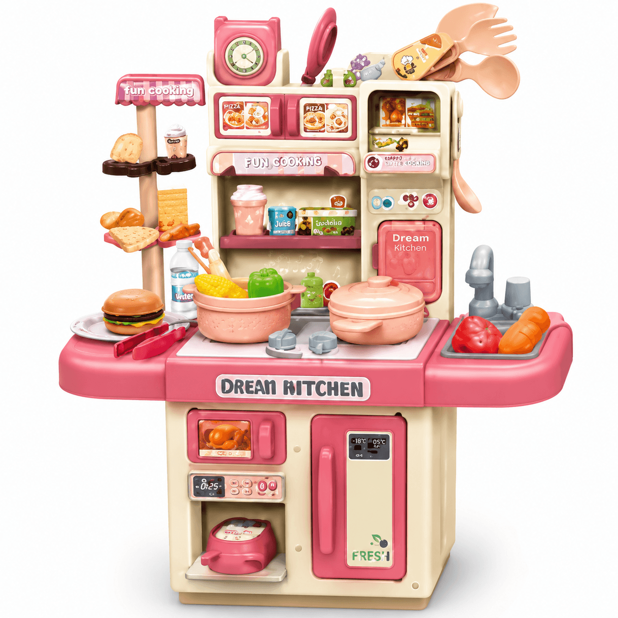Dream Kitchen Play Set for Kids – Pretend Cooking Kitchen Set with Accessories
