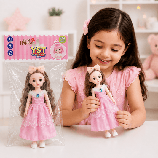 Fashion princess doll set with two beautifully dressed dolls for girls