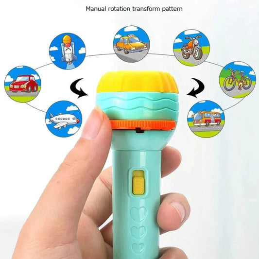Kids Mini Torch Projector Flashlight with Picture Slides | Educational Projection Toy