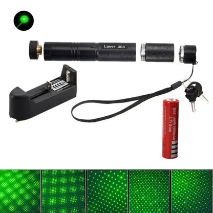 Rechargeable Green Laser Pointer | High Power Green Laser Pen with Battery & Charger