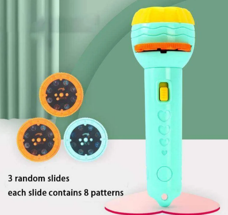 Kids Mini Torch Projector Flashlight with Picture Slides | Educational Projection Toy