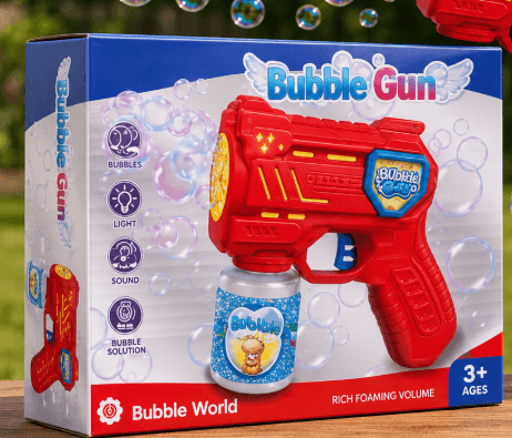 Automatic Bubble Gun for Kids with Bubble Solution | Battery Operated Bubble Blaster