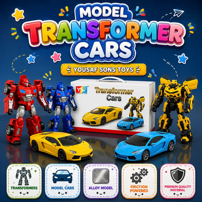 Transformer Cars Toy Manual Robot to Sports Car Action Figure for Kids