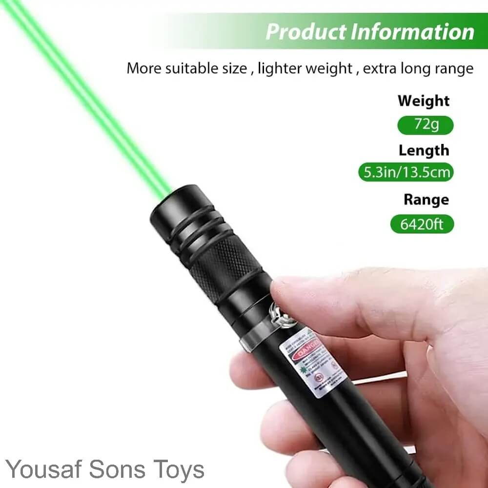 Rechargeable Green Laser Pointer Light 5 Upto Mile + Battery