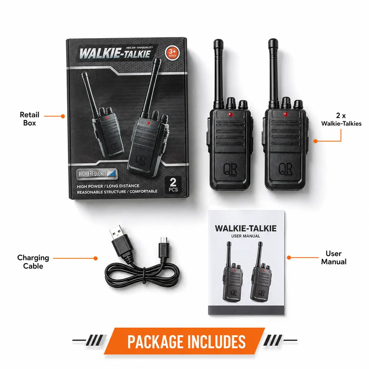 Kids Simulation Walkie Talkie Toy | 2 PCS Educational Toy